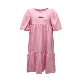 0111AR abito bimba MSGM KIDS girl jersey dress pink