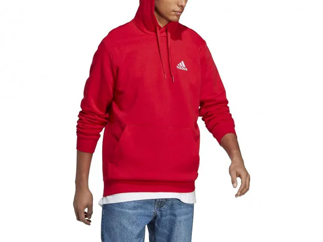 ADIDAS FELPA CON CAPPUCCIO UOMO INVERNO H47018  M FEELCOZY HD SCARLET