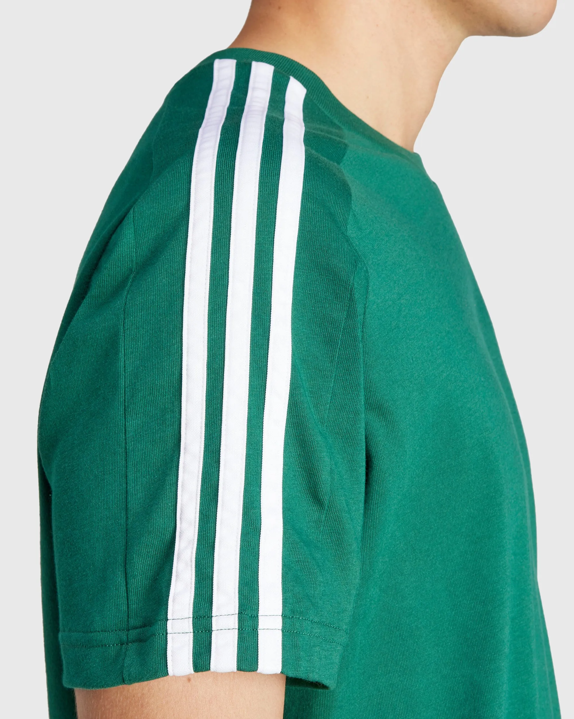 Adidas T-Shirt Essentials Single Jersey 3-Stripes Verde Uomo