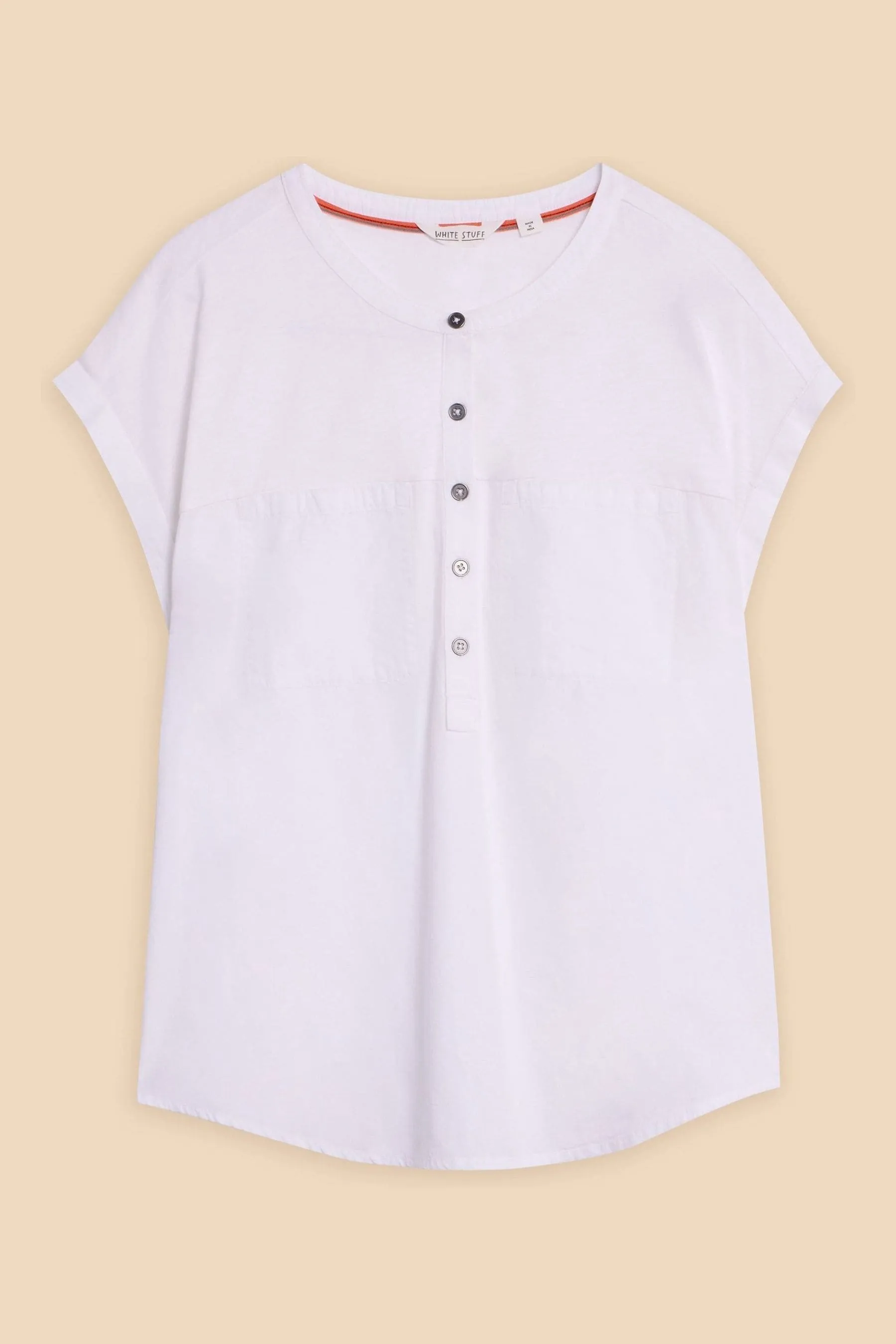 Bianco - Stuff - Beth - Camicia in jersey misto