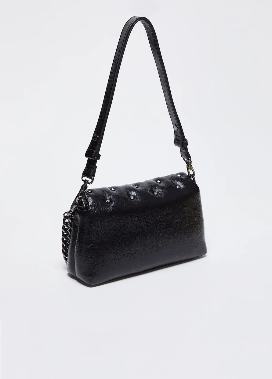 Borsa LaPuffy Strass Nero Liu Jo