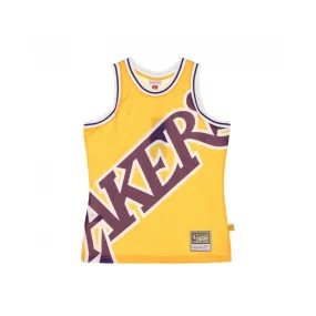 CANOTTA TIPO BASKET UOMO NBA BIG FACE BLOWN OUT FASHION JERSEY HARDWOOD CLASSICS LOSLAK YELLOW/ORIGINAL TEAM COLORS