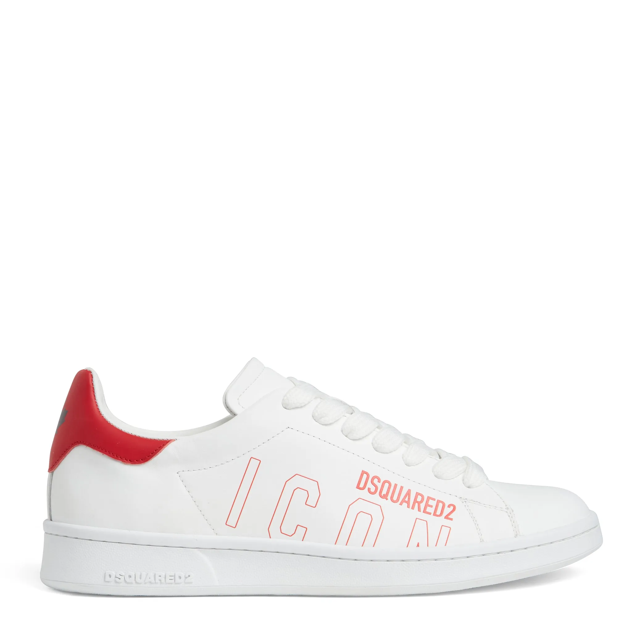 DSQUARED2  Sneakers ''Boxer'' in pelle bianca