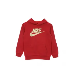 felpa cappuccio bambino metallic hybrid gifting hoodie UNIVERSITY RED