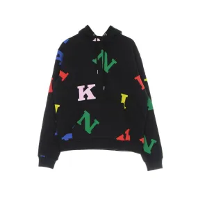 felpa cappuccio uomo retro logo hoodie BLACK/MULTI