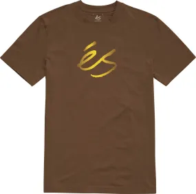 FOIL SCRIPT TEE - BROWN