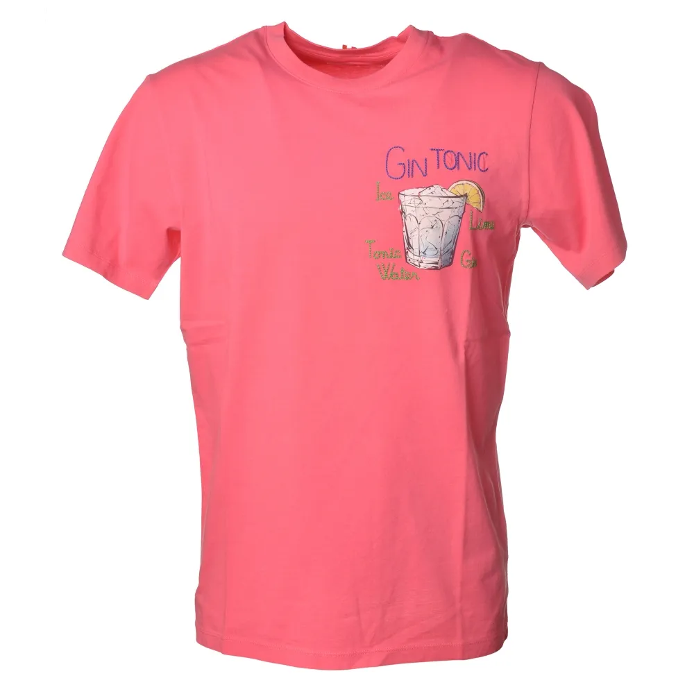 MC2 Saint Barth - T-Shirt con Stampa Gin Tonic - Fuxia - Luxury Exclusive Collection