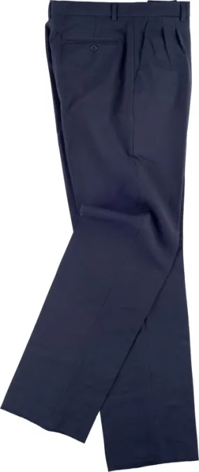 Pantaloni da uomo, con cintura e freccette blu scuro