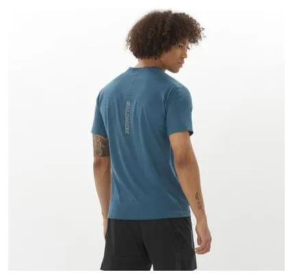 Salomon Sense Aero Short Sleeve Jersey Blue Men