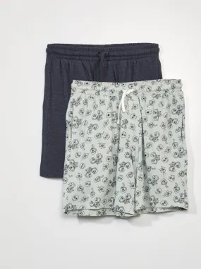 Shorts in jersey - Set di 2 - VERDE