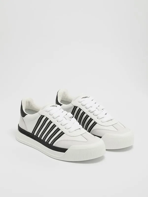 Sneakers uomo Dsquared2 New Jersey in pelle Bianco