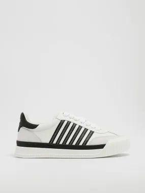 Sneakers uomo Dsquared2 New Jersey in pelle Bianco