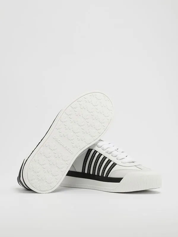 Sneakers uomo Dsquared2 New Jersey in pelle Bianco