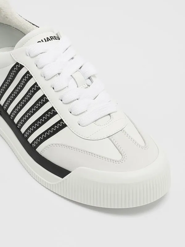 Sneakers uomo Dsquared2 New Jersey in pelle Bianco