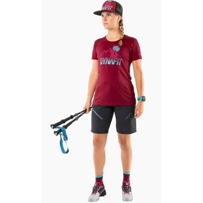 T-shirt Dynafit Transalper Graphic S/s (Beet red) donna