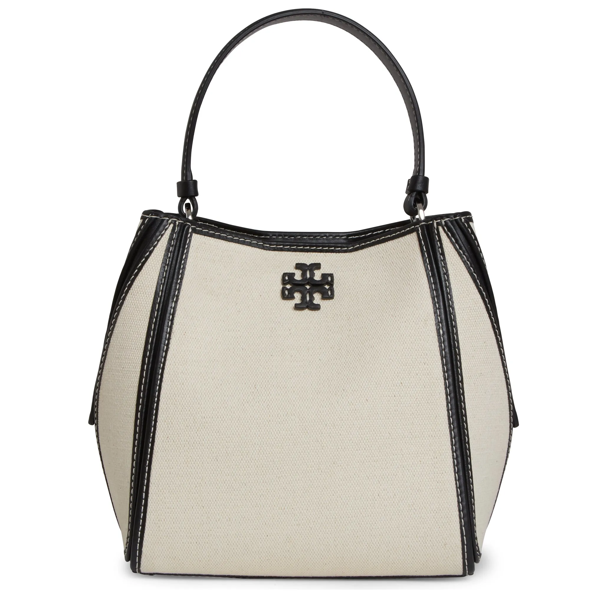 TORY BURCH  Borsa piccola a mano ''McGraw'' in tessuto bianca