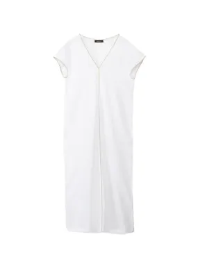 White linen dress